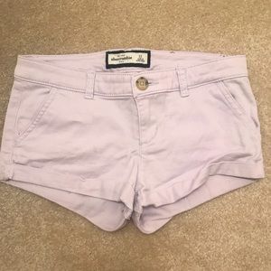 Abercrombie Kids low rise jean shorts